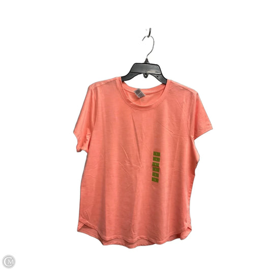 Athletic Top Short Sleeve By Rbx In Orange, Size: L