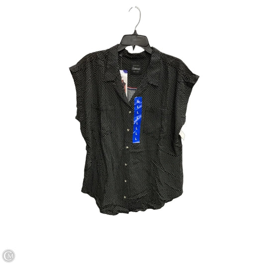 Blouse Short Sleeve By Jachs Girlfirend In Black & White, Size: L