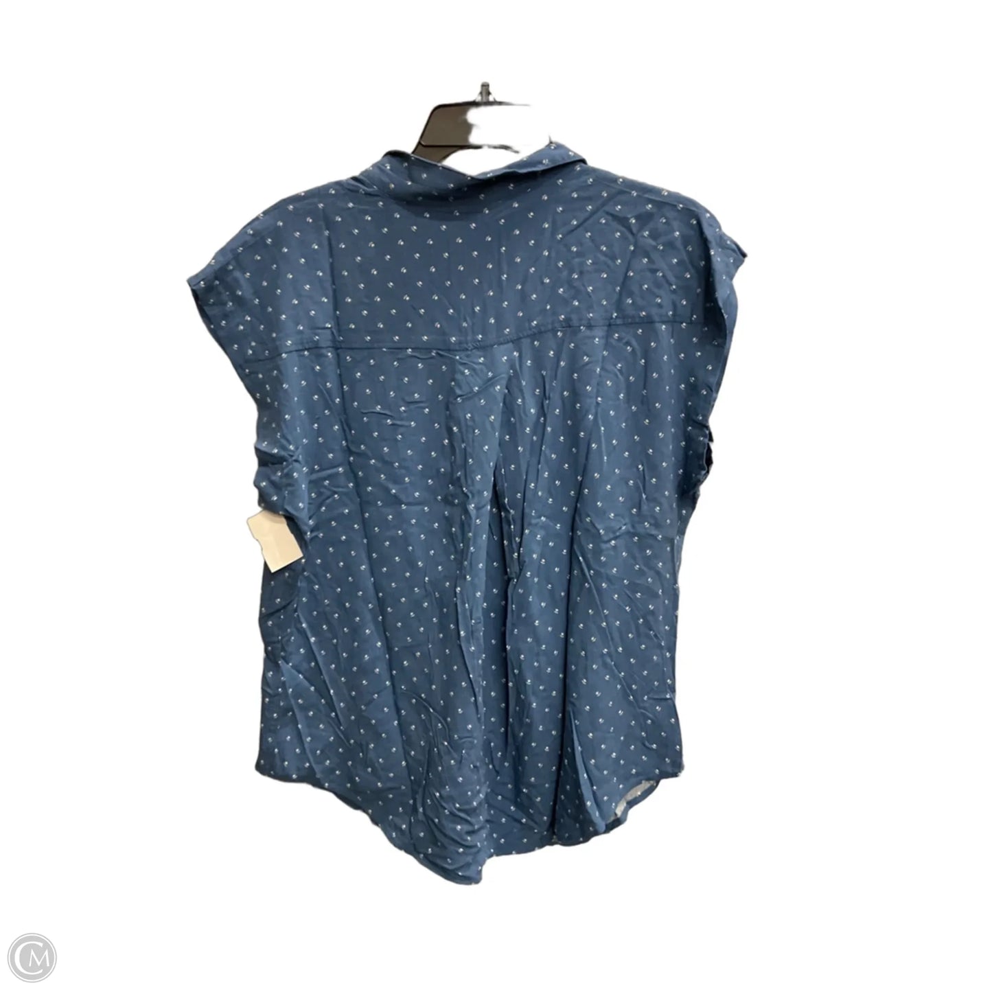 Blouse Short Sleeve By Jachs Girlfirend In Blue, Size: L