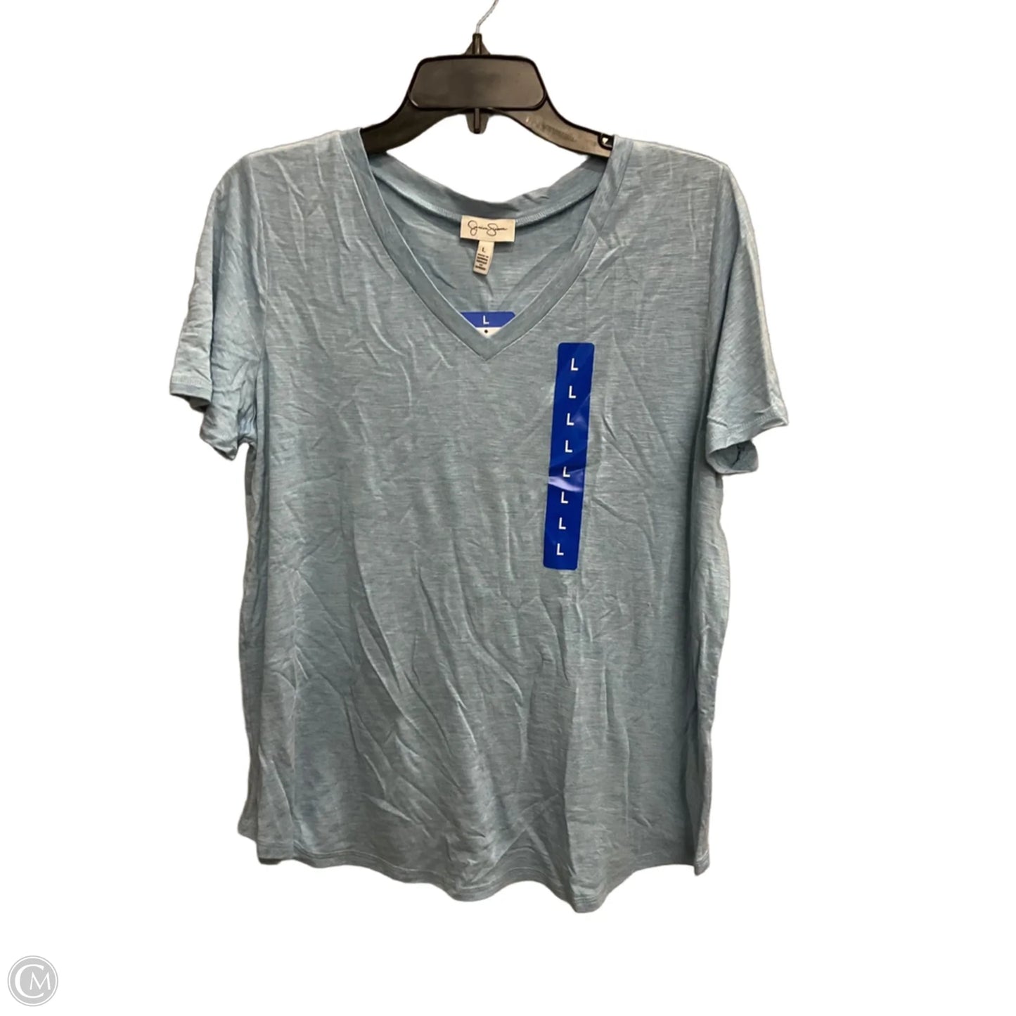 Top Short Sleeve Basic By Jessica Simpson In Blue, Size: L