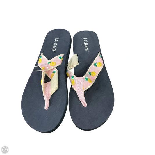 Sandals Flip Flops By J. Crew In Navy, Size: 7