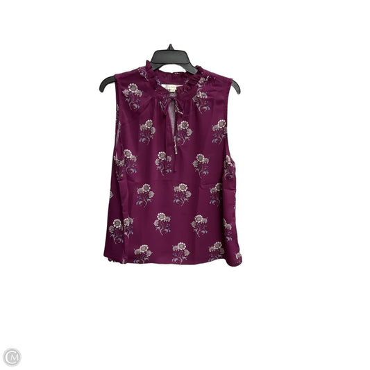 Top Sleeveless By Loft In Purple, Size: Lp