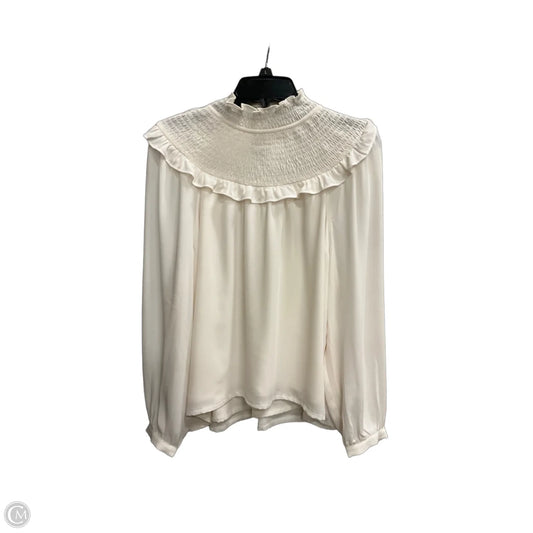 Top Long Sleeve By Loft In Cream, Size: Lp