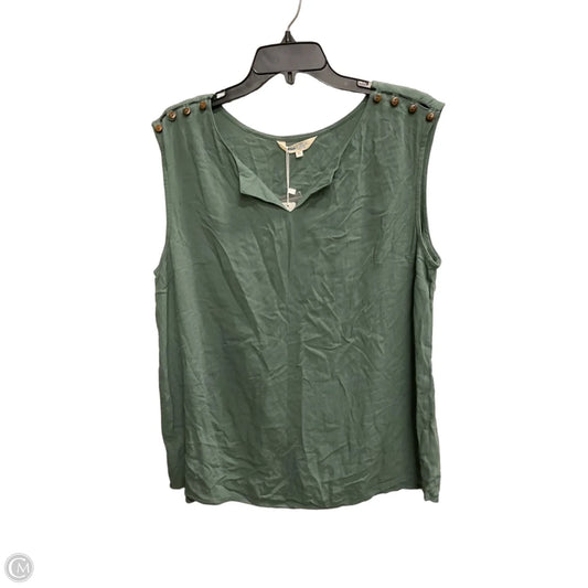 Top Sleeveless Basic By Clothes Mentor In Green, Size: Xl