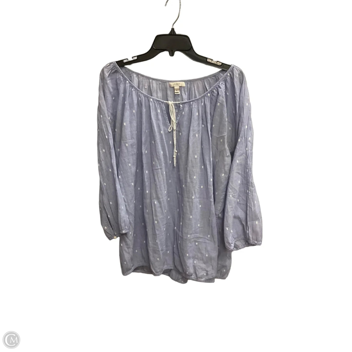 Top 3/4 Sleeve By J. Crew In Blue, Size: Xl