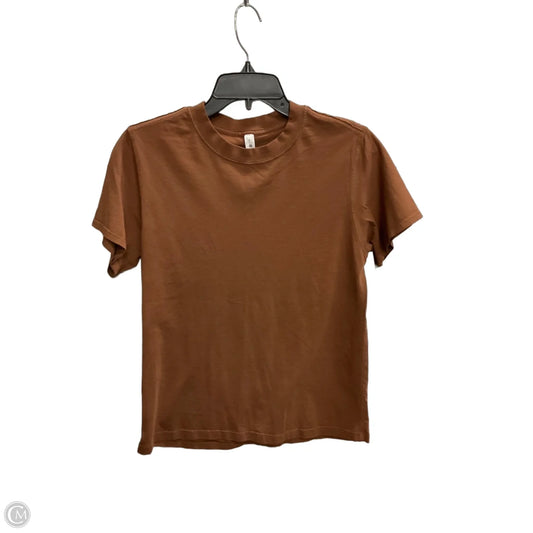 Top Short Sleeve By Lululemon In Brown, Size: Xs