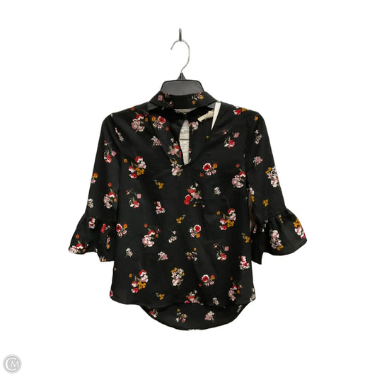 Top Short Sleeve By Meraki In Floral Print, Size: S