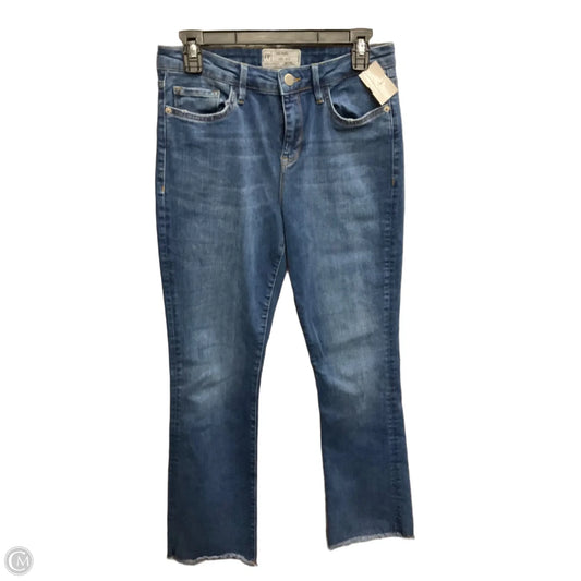 Jeans Straight By Free People In Blue Denim, Size: 6