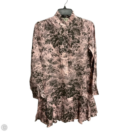 Dress Casual Midi By Tuckernuck In Grey & Pink, Size: Xxs