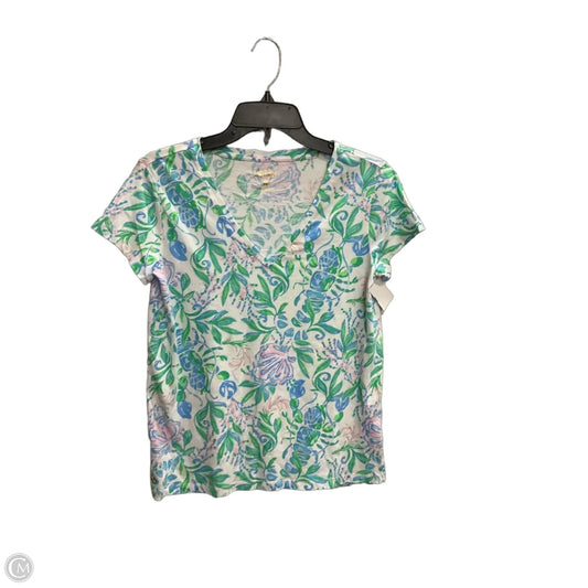 Top Short Sleeve Designer By Lilly Pulitzer In Multi-colored, Size: M