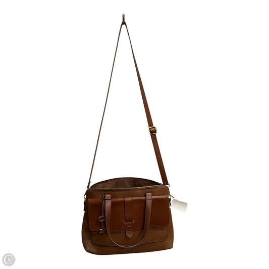 Crossbody Leather By Fossil, Size: Medium