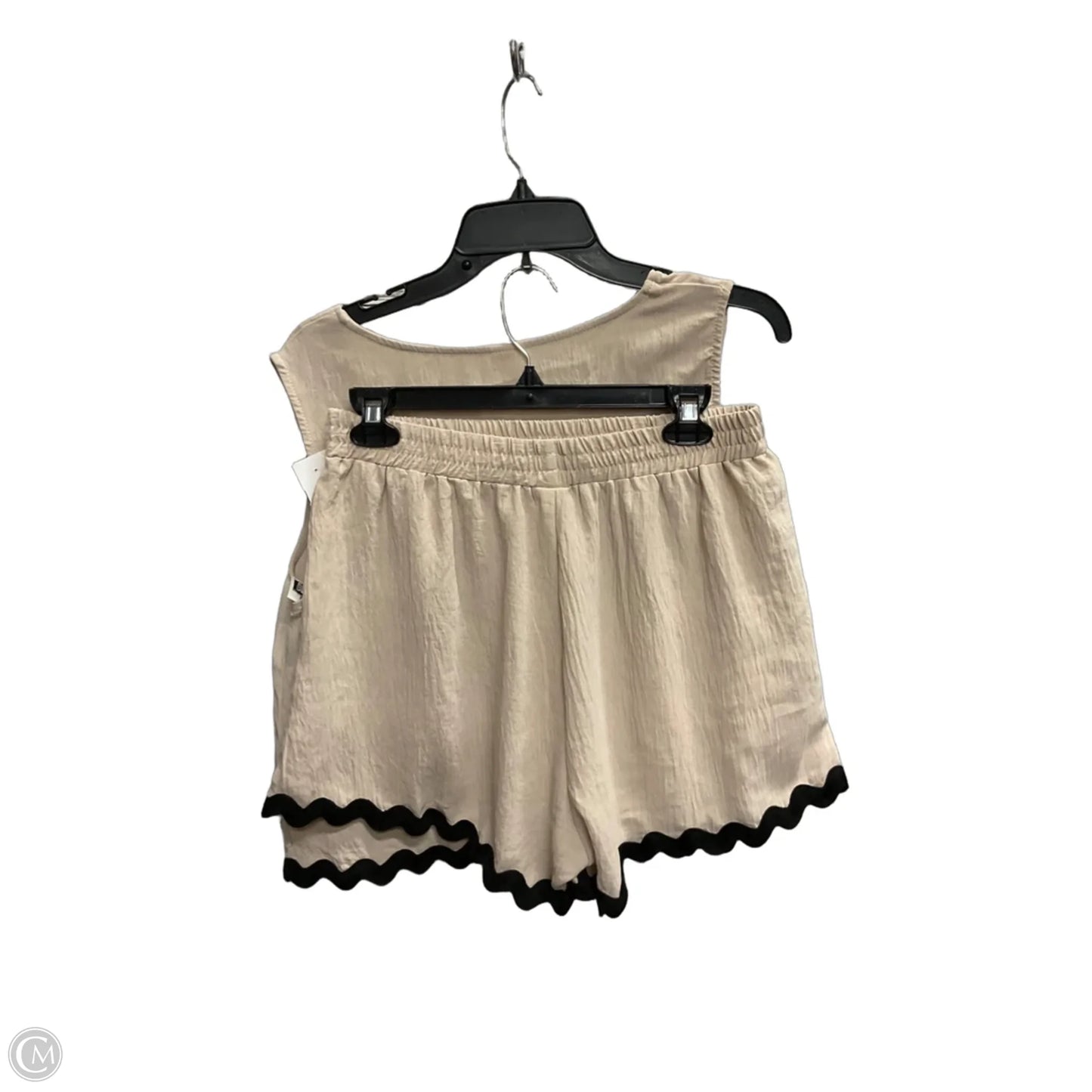 Lounge Set Shorts By Clothes Mentor In Tan, Size: L