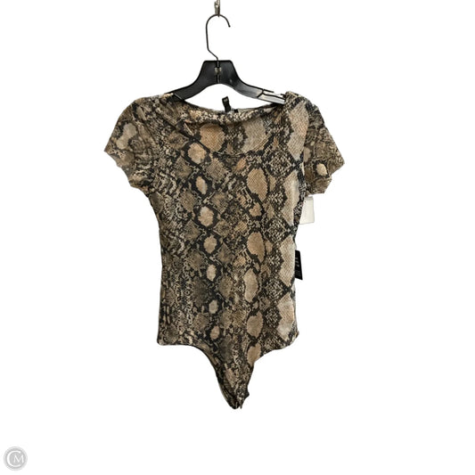 Bodysuit By Express In Snakeskin Print, Size: M