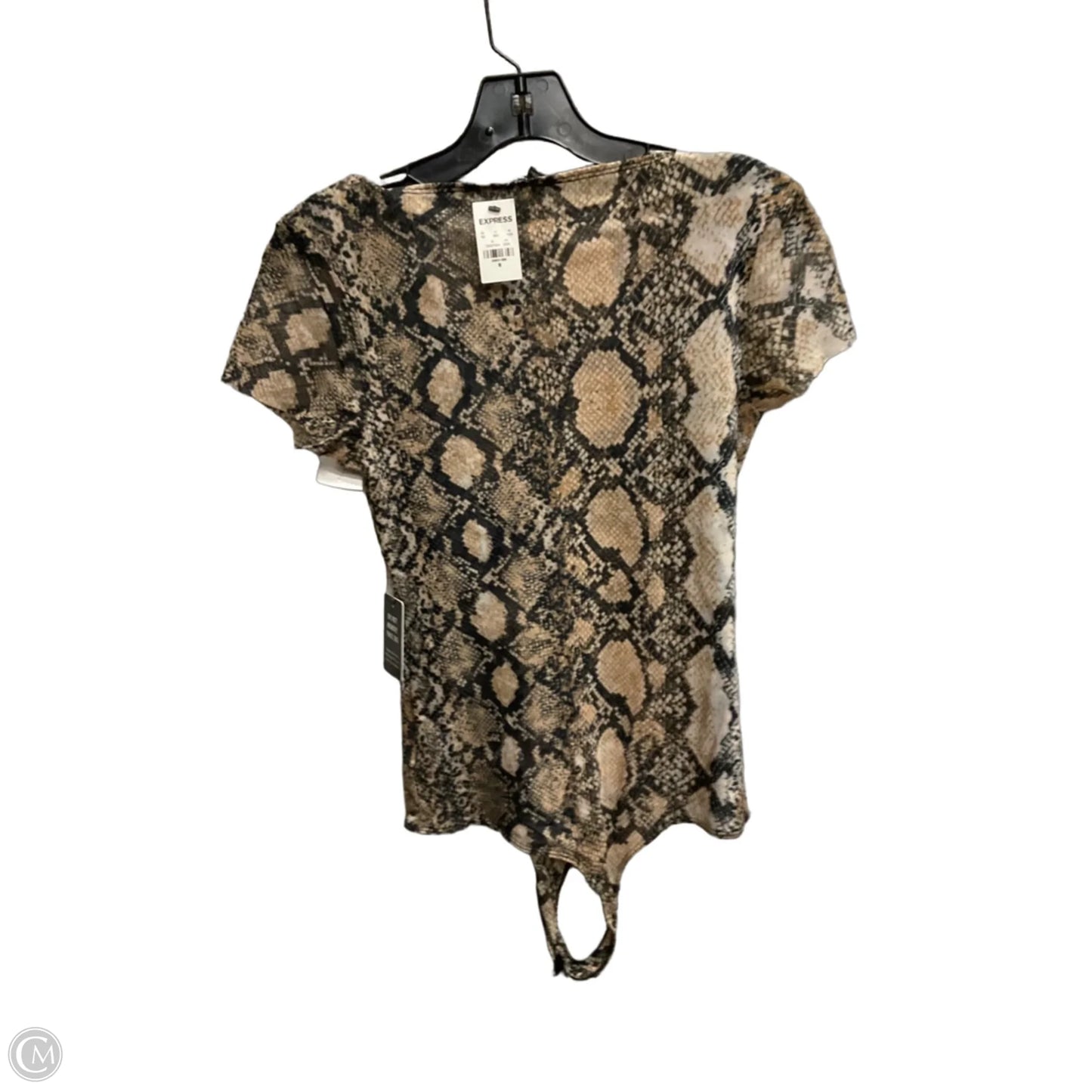 Bodysuit By Express In Snakeskin Print, Size: M