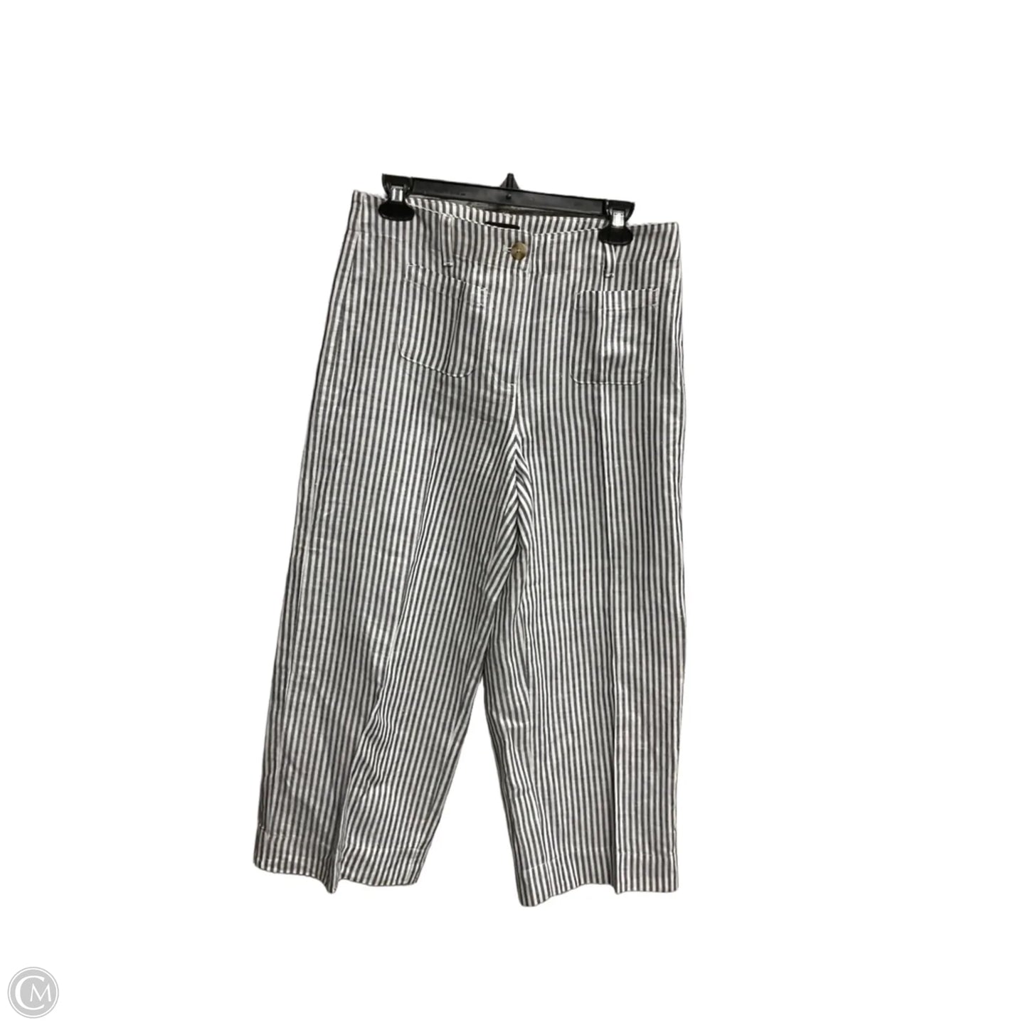 Pants Linen By Talbots In Striped Pattern, Size: 6p