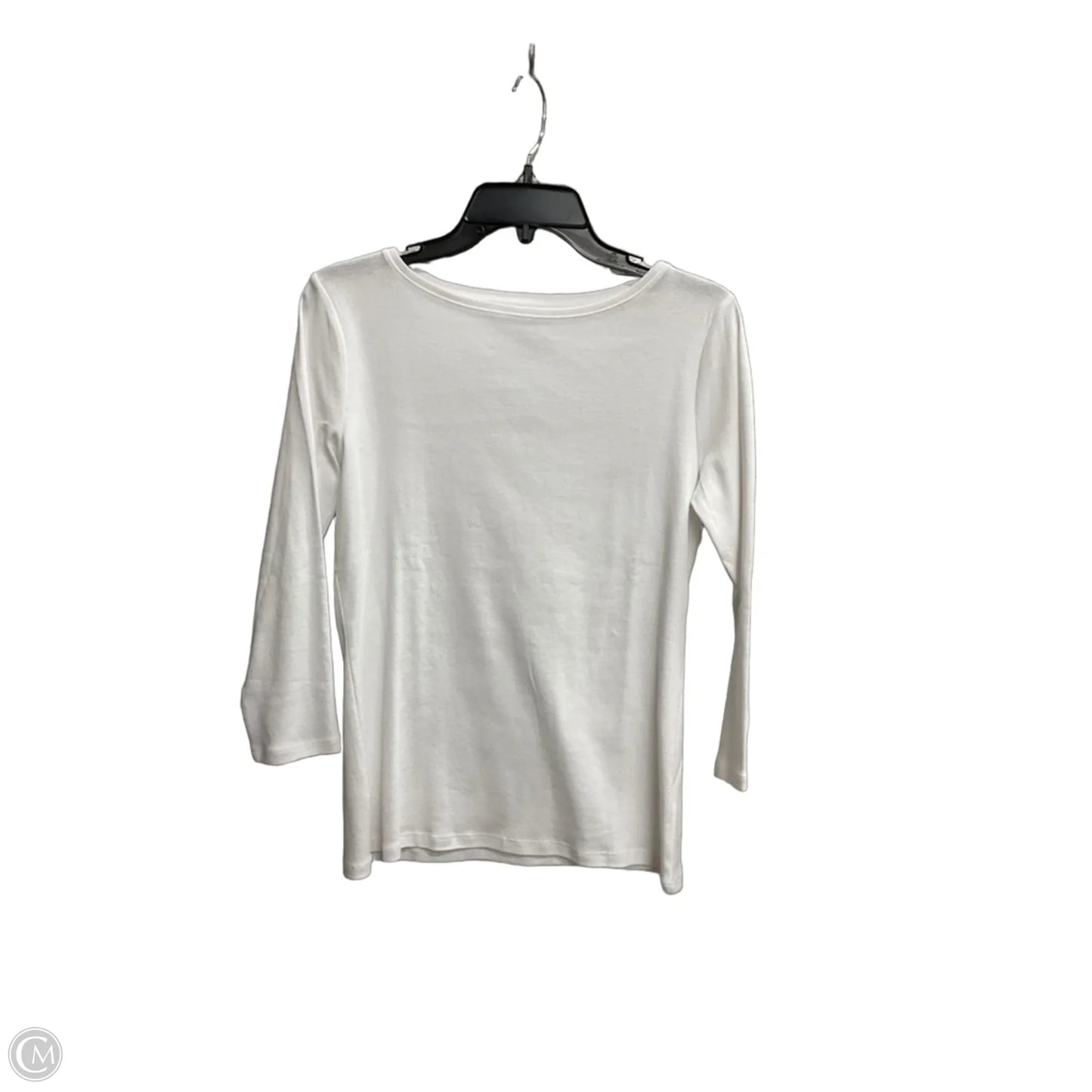 Top Long Sleeve Basic By Talbots In White, Size: S