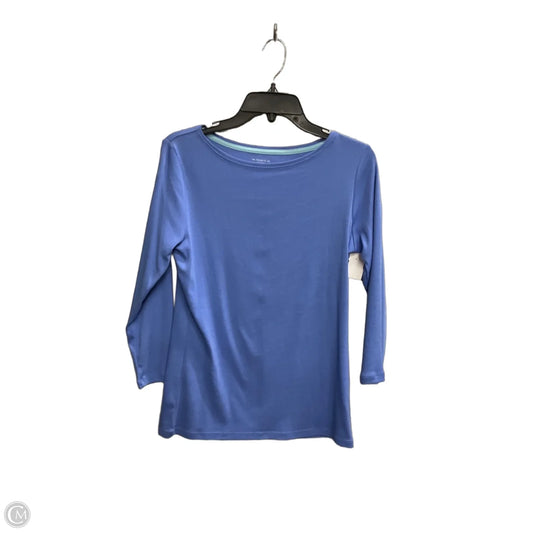 Top Long Sleeve Basic By Talbots In Blue, Size: S