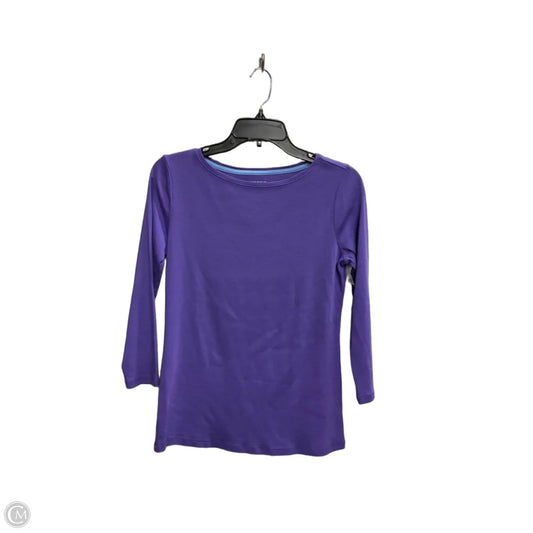 Top Long Sleeve Basic By Talbots In Purple, Size: S