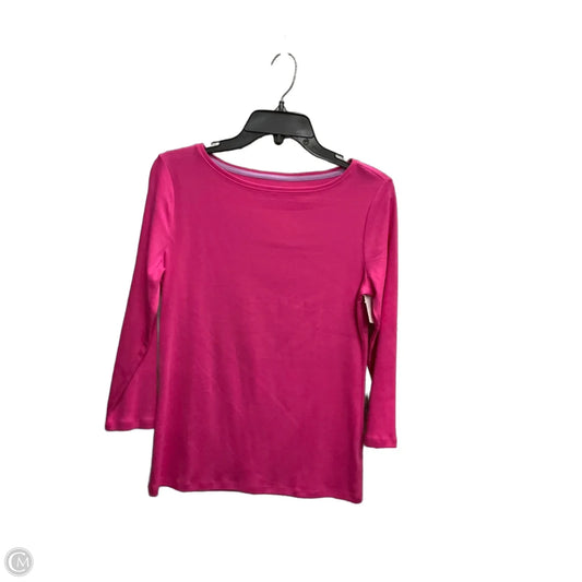 Top Long Sleeve Basic By Talbots In Pink, Size: S