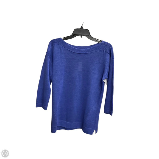 Top 3/4 Sleeve By Talbots In Blue, Size: Mp