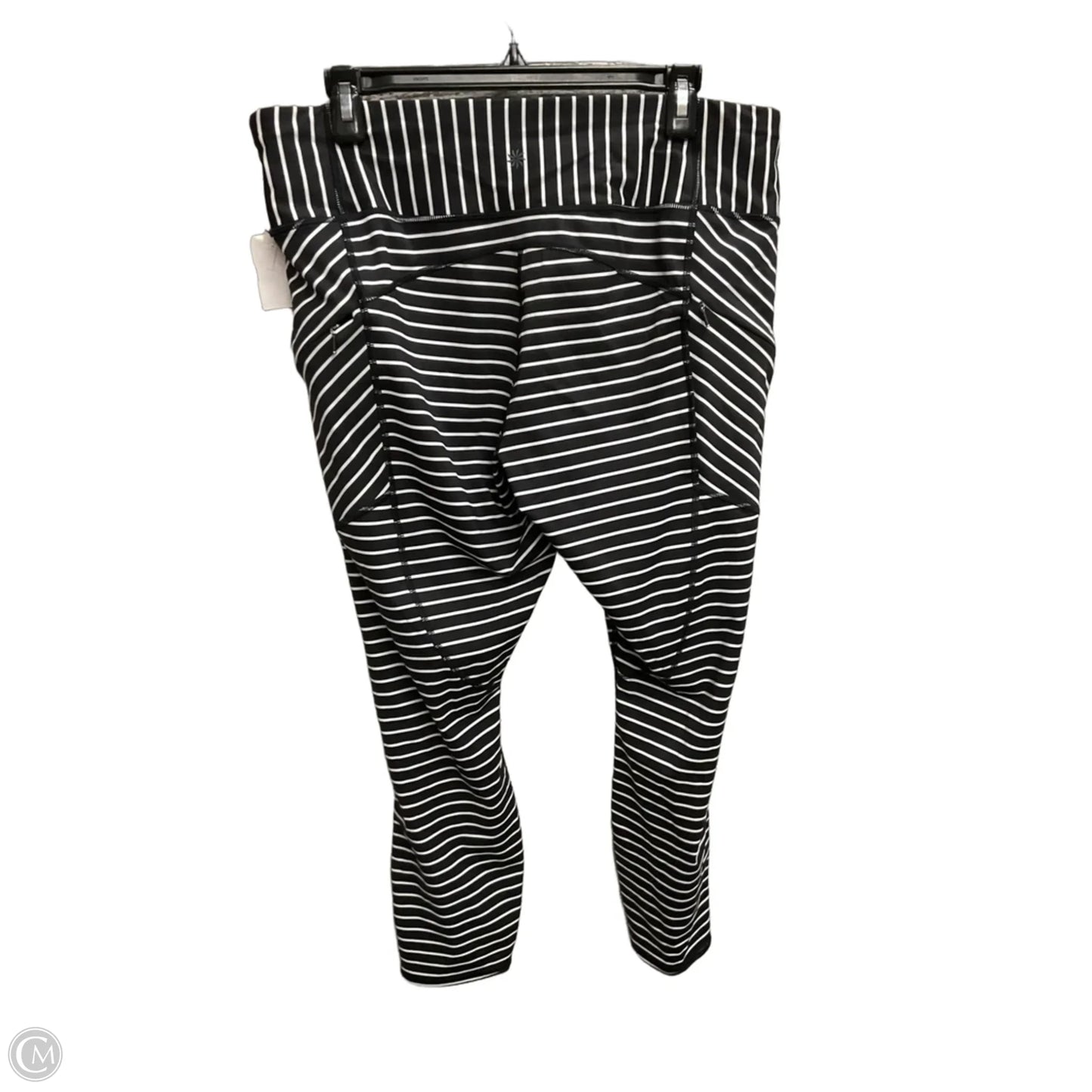Athletic Leggings By Athleta In Striped Pattern, Size: Xl