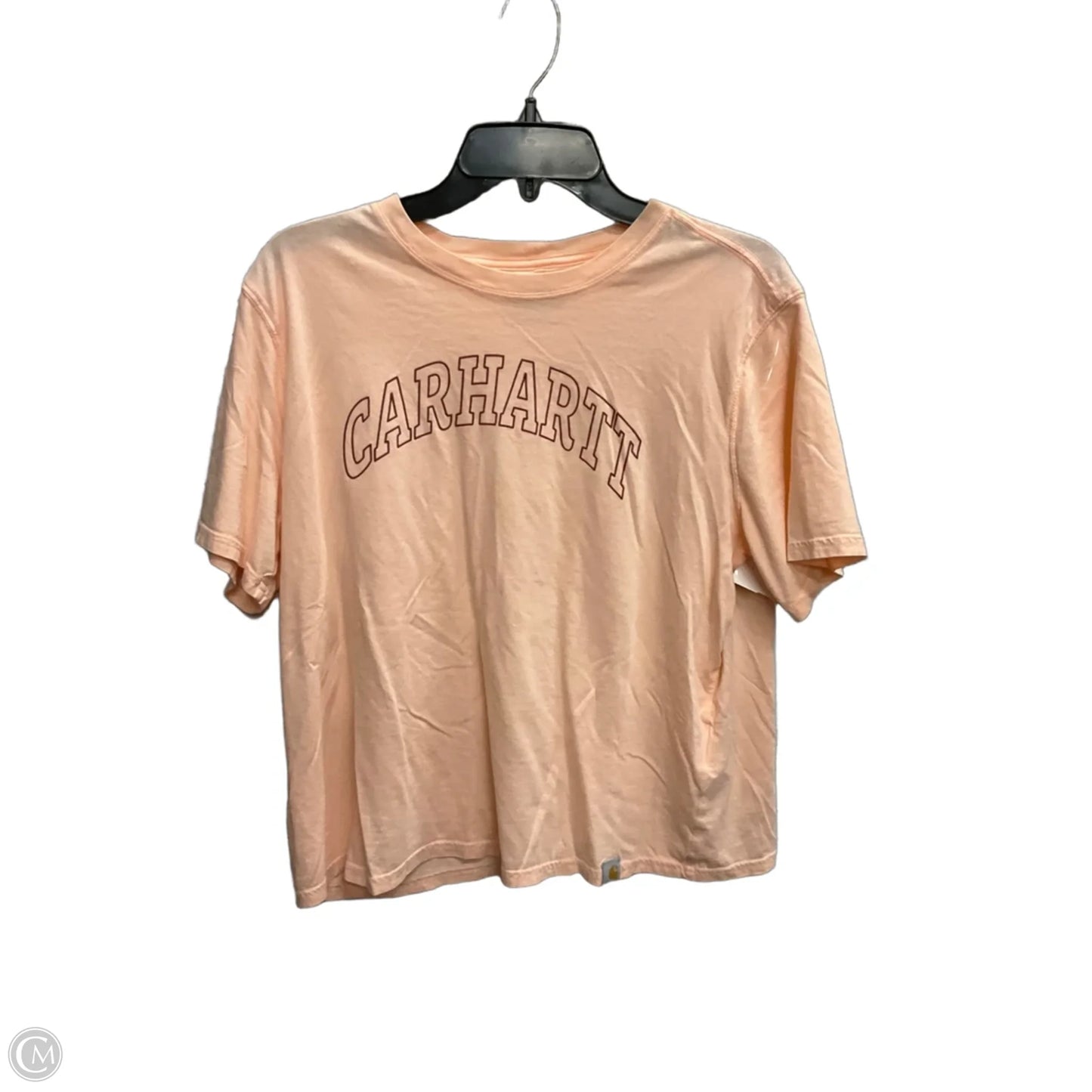 Top Short Sleeve By Carhartt In Zebra Print, Size: L