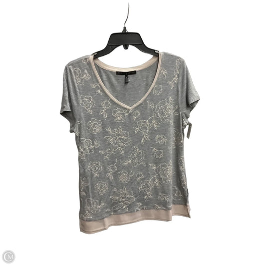 Top Short Sleeve By White House Black Market In Grey, Size: M