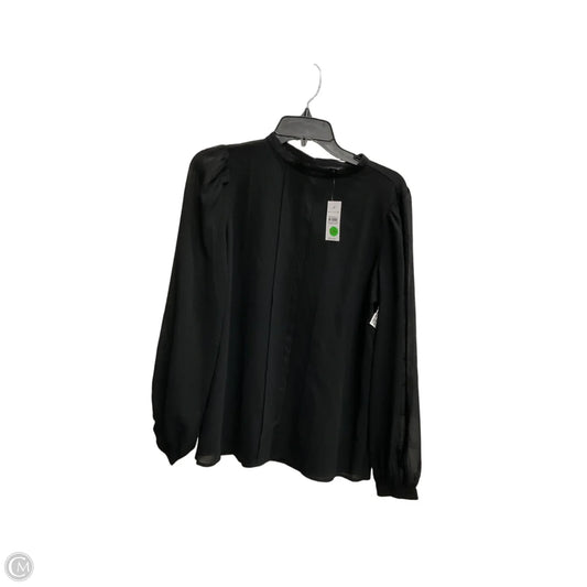 Top Long Sleeve By Ann Taylor In Black, Size: S