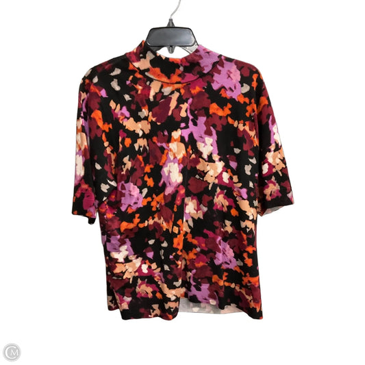 Top Short Sleeve By Chicos In Multi-colored, Size: Xl