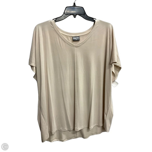 Athletic Top Short Sleeve By 32 Degrees In Tan, Size: Xxl
