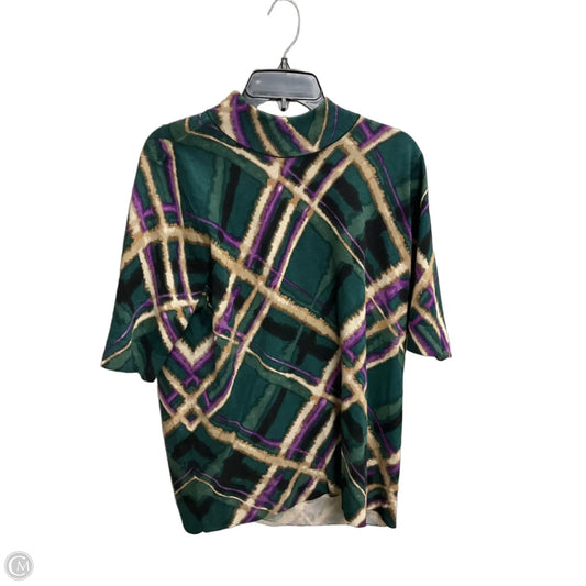 Top Short Sleeve By Chicos In Multi-colored, Size: Xl