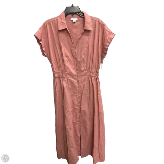 Dress Casual Maxi By Liz Claiborne In Pink, Size: L