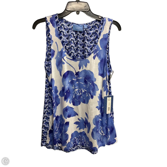 Top Sleeveless By Simply Vera In Blue, Size: M