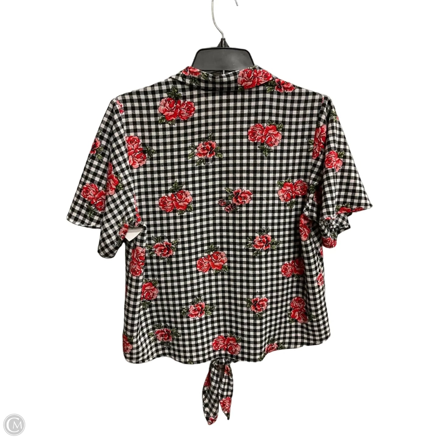 Blouse Short Sleeve By Monteau In Floral Print, Size: L