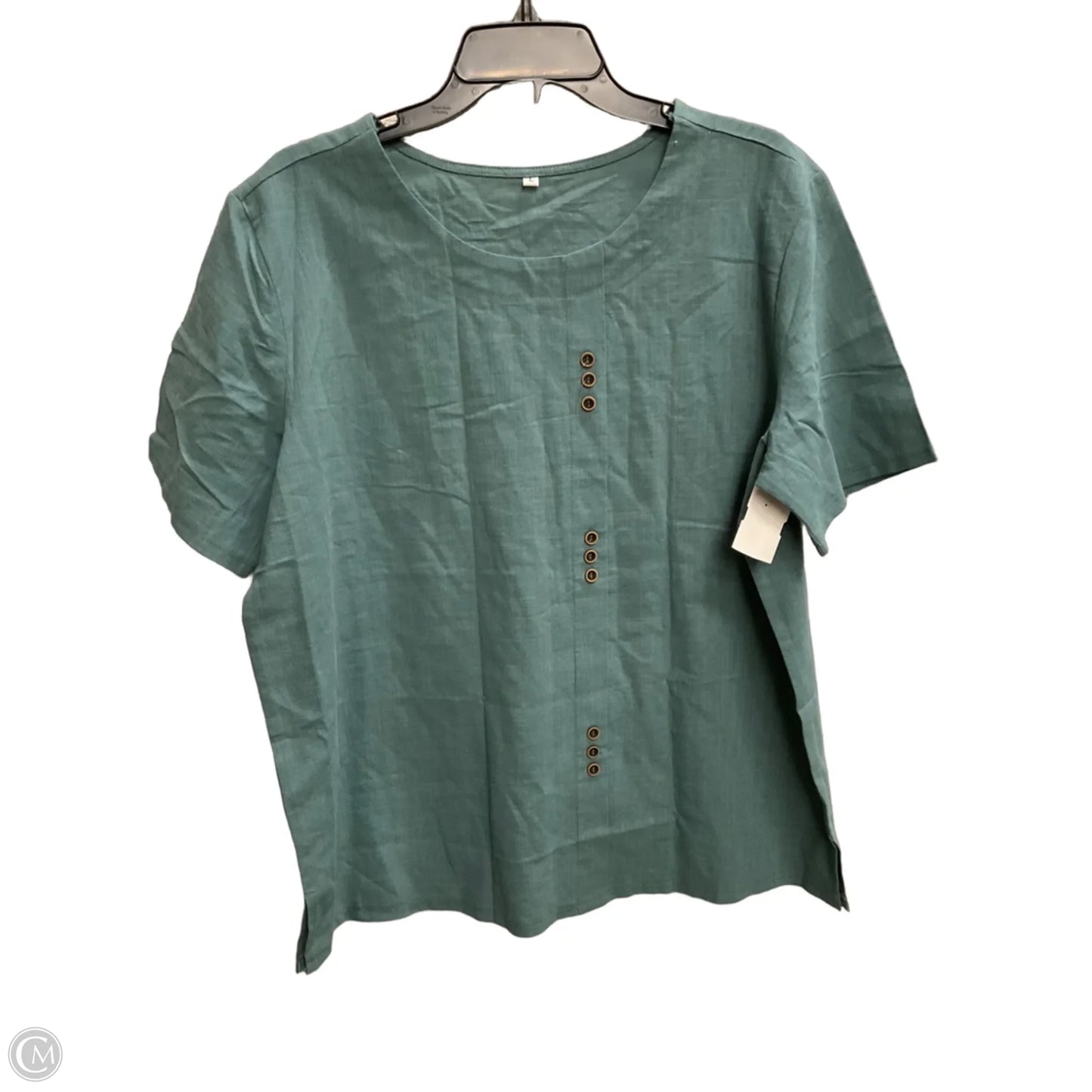 Top Short Sleeve By Clothes Mentor In Green, Size: L