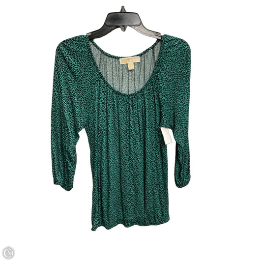 Top Long Sleeve By Michael By Michael Kors In Green, Size: S
