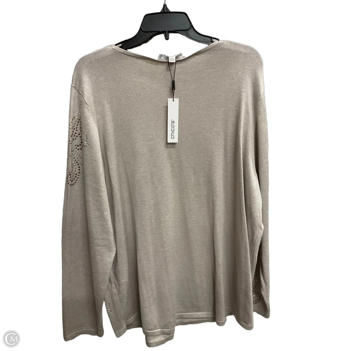Top Long Sleeve By Chicos In Brown, Size: Xxl