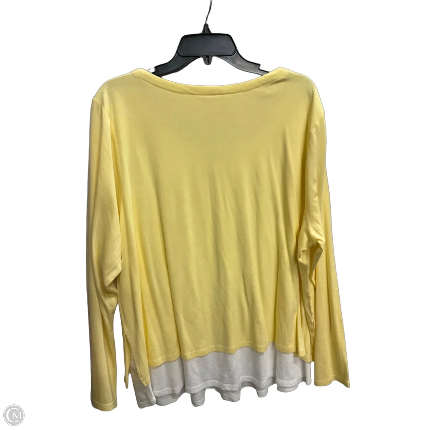Top Long Sleeve By J. Jill In Yellow, Size: 2x