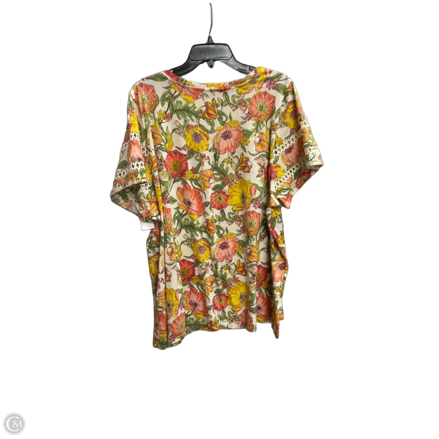 Top Short Sleeve By Lane Bryant In Floral Print, Size: 3x