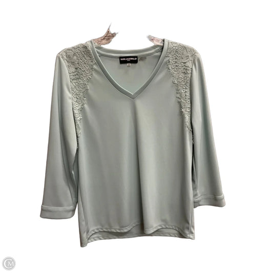 Top Long Sleeve Designer By Karl Lagerfeld In Green, Size: Sp