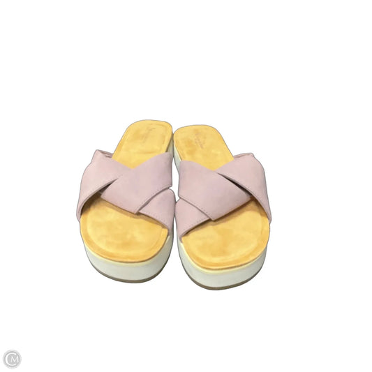 Sandals Flats By Koolaburra By Ugg In Purple & Tan, Size: 7.5