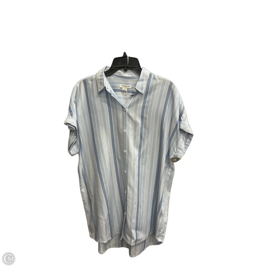 Blouse Short Sleeve By Beachlunchlounge In Blue, Size: M