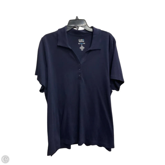 Top Short Sleeve By Croft And Barrow In Blue, Size: 2x