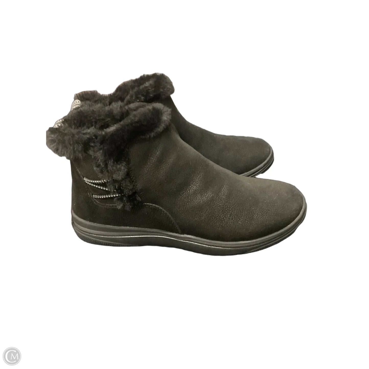 Boots Ankle Flats By Clarks In Black, Size: 11