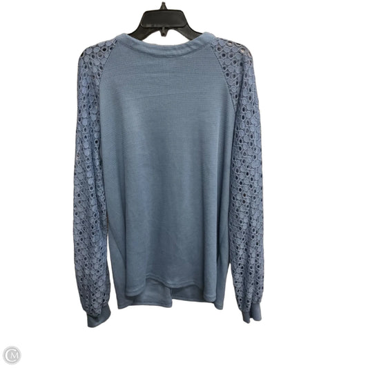 Top Long Sleeve By Miholl In Blue, Size: Xl