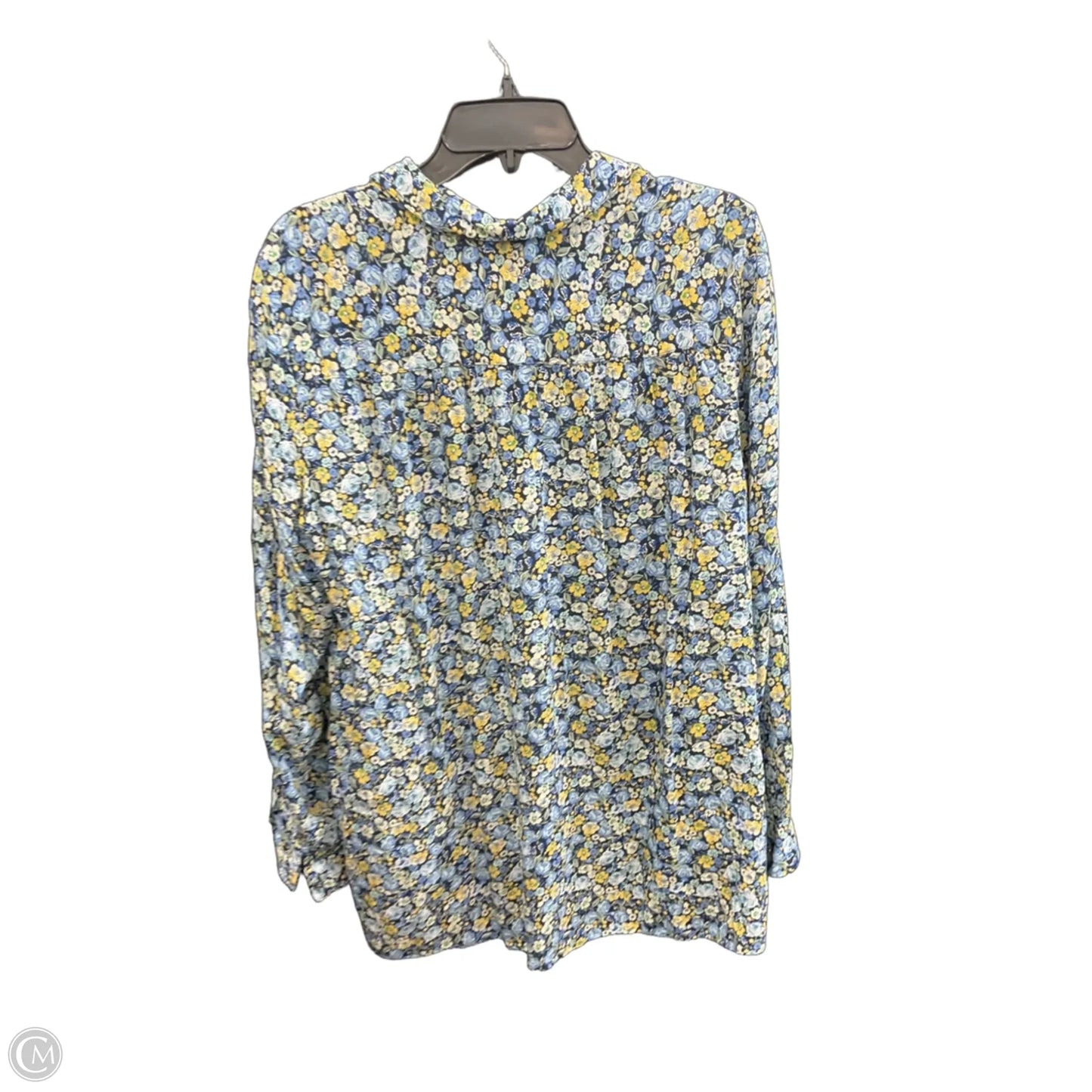 Top Long Sleeve By J. Jill In Floral Print, Size: L