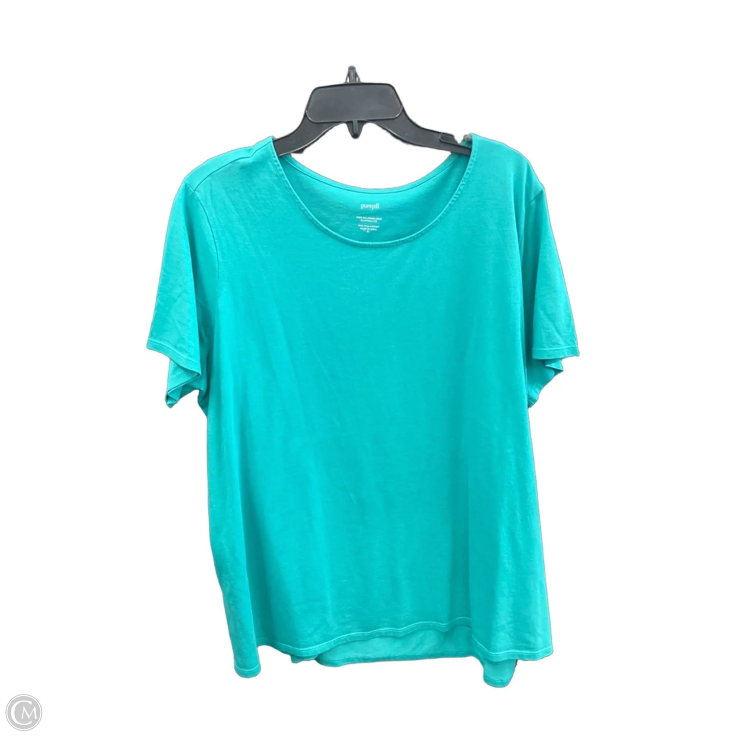 Top Short Sleeve By Pure Jill In Teal, Size: Xl