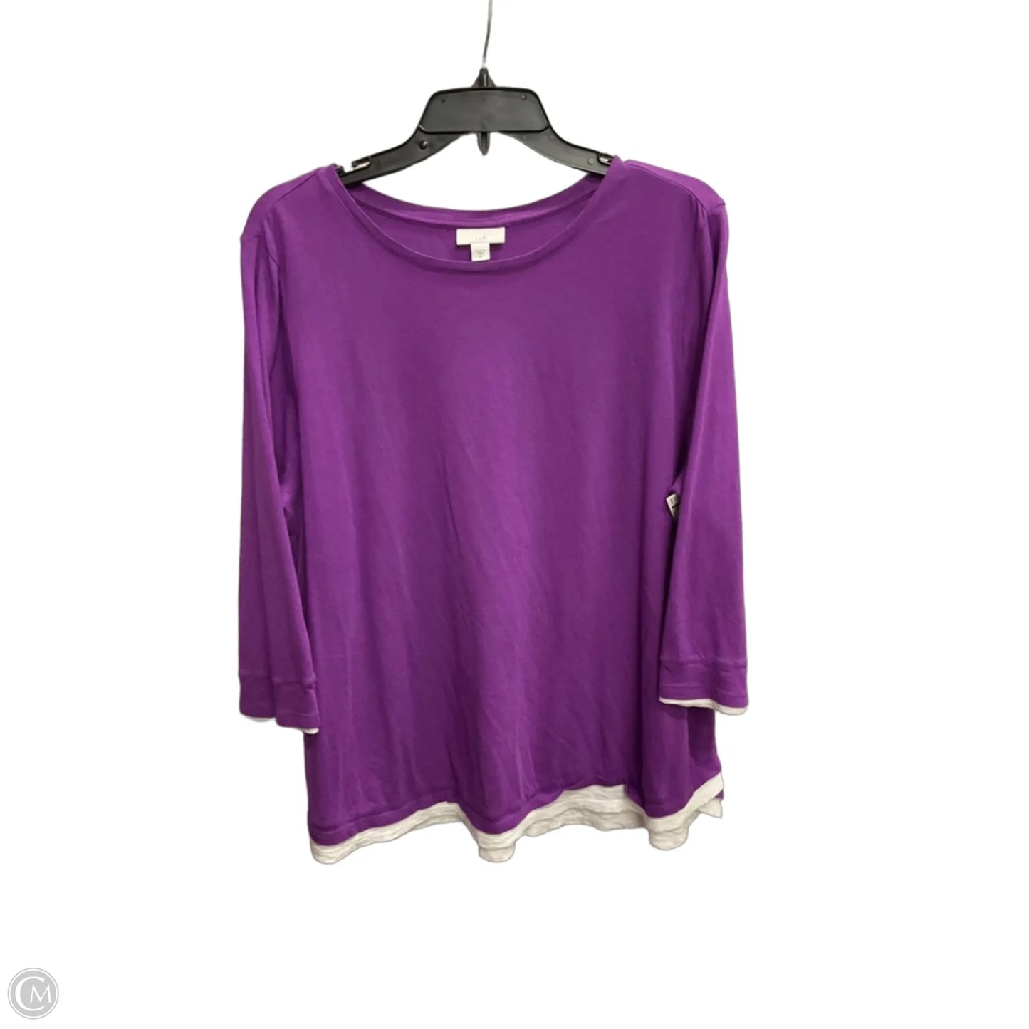Top Long Sleeve By J. Jill In Purple, Size: Xl
