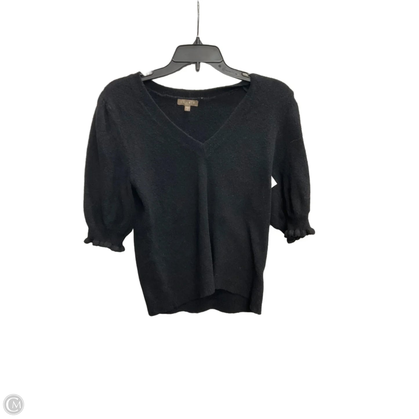 Top Short Sleeve By Lilla P In Black, Size: M
