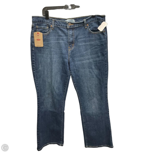 Jeans Boot Cut By Levis In Blue Denim, Size: 16